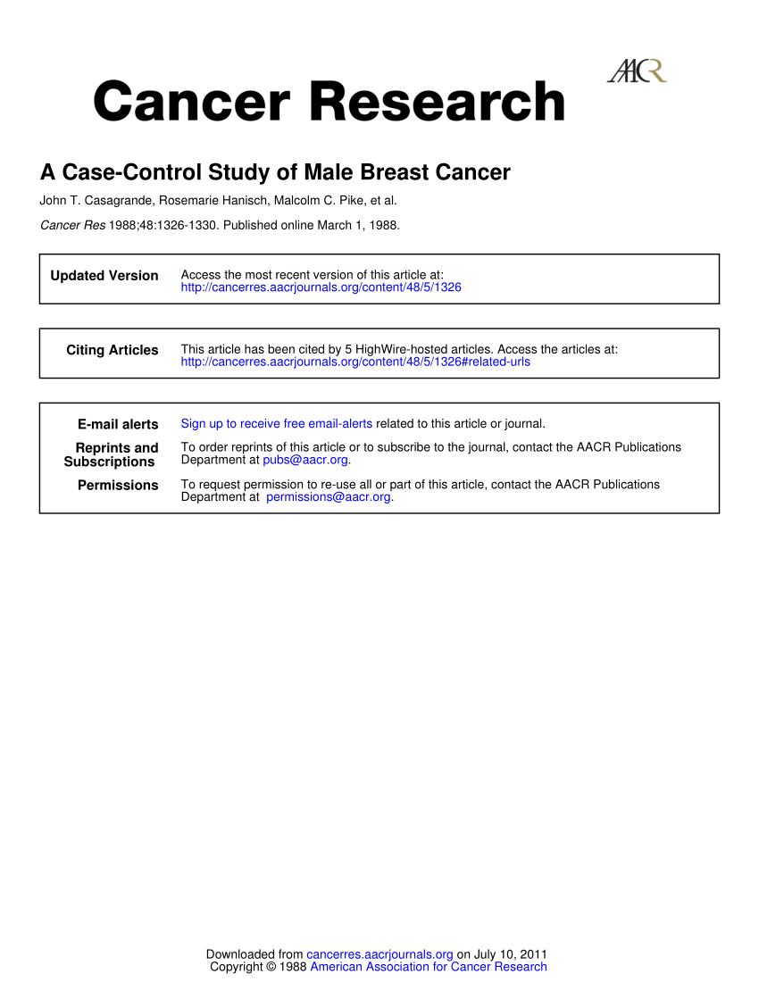 case control study cancer