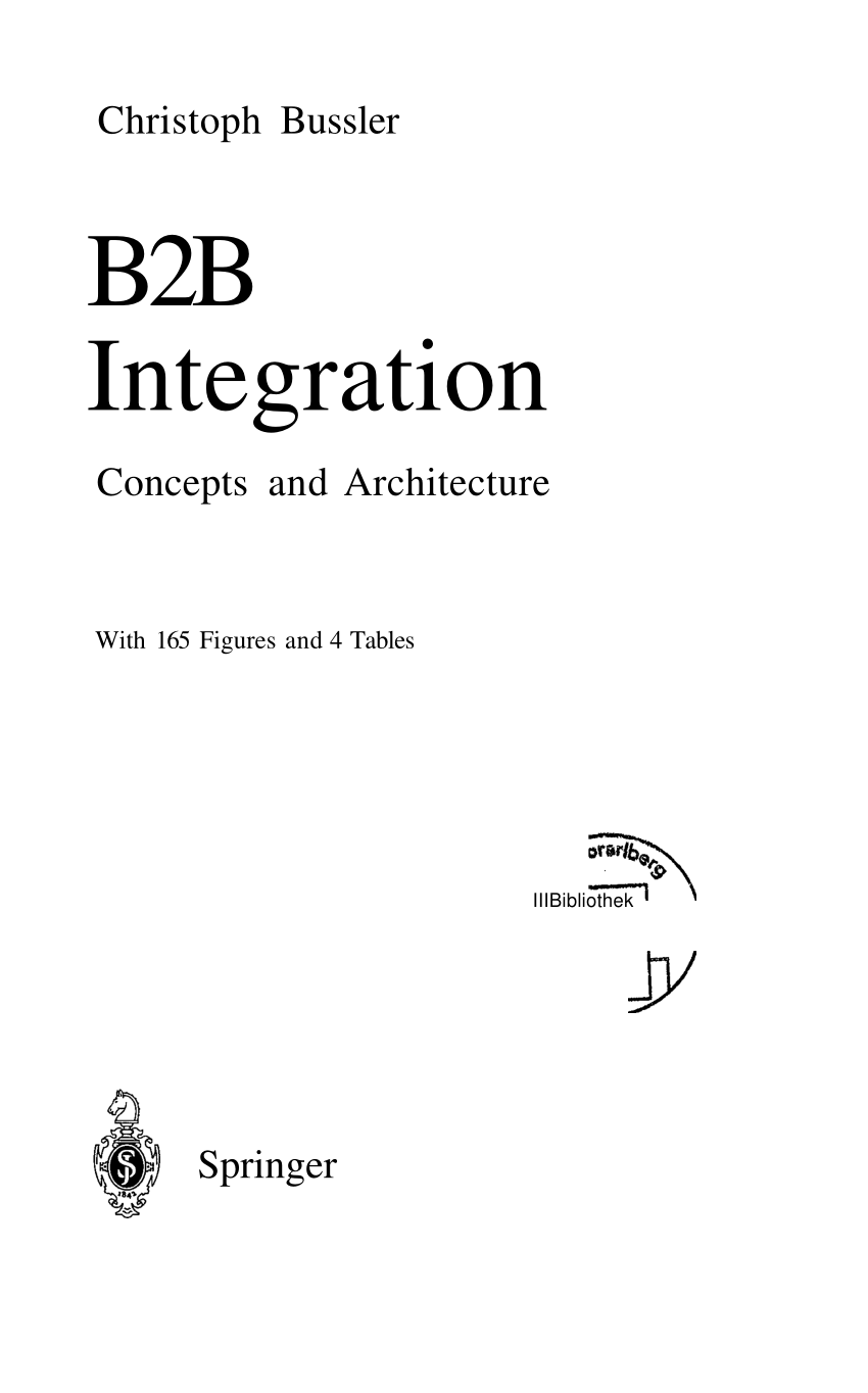Pdf B2b Integration Concepts And Architecture