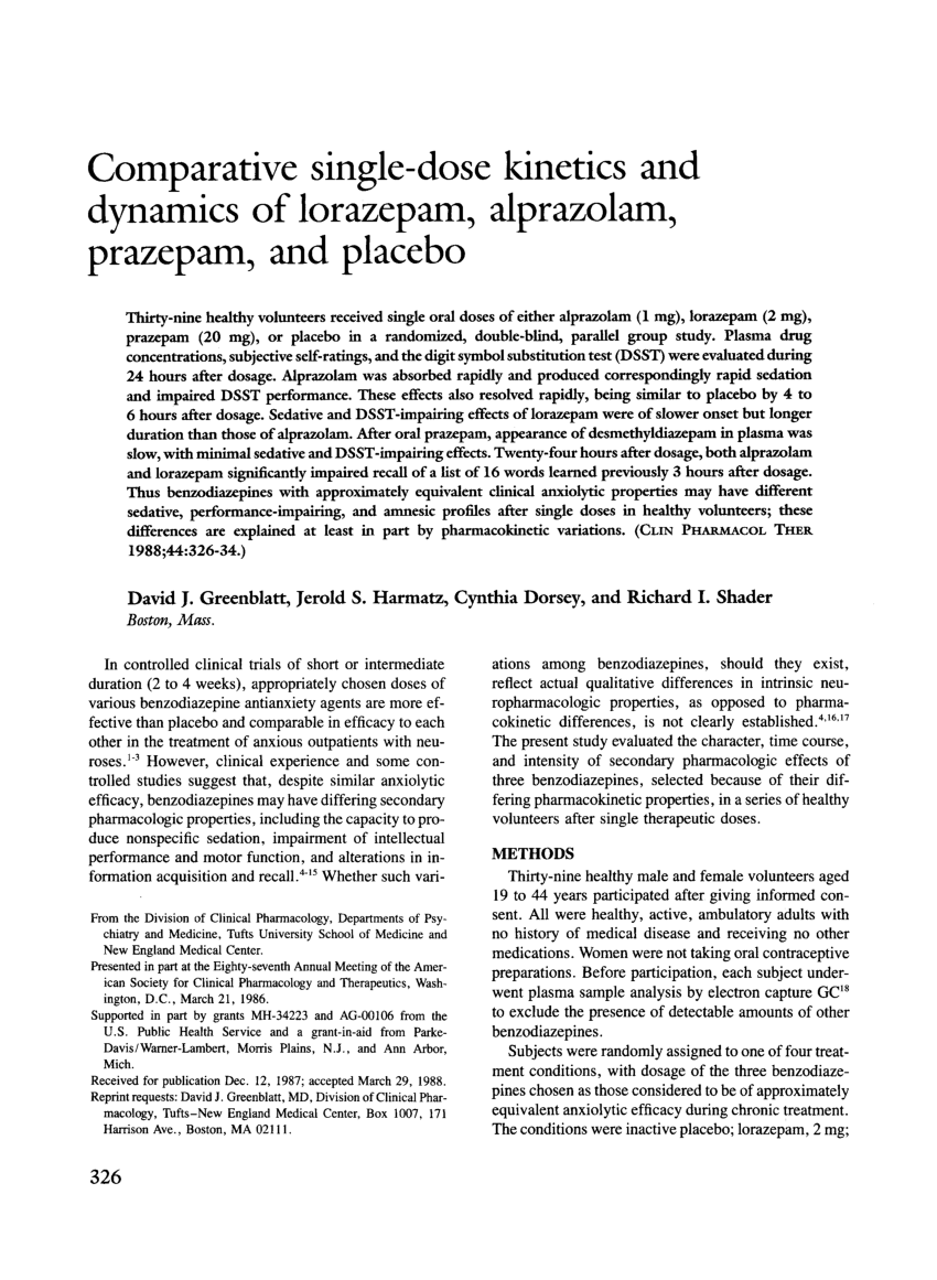 LORAZEPAM LAID DOWN SYNDROME