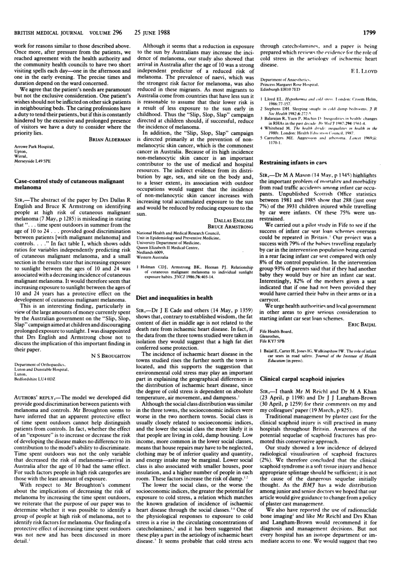 (PDF) Casecontrol study of cutaneous malignant melanoma