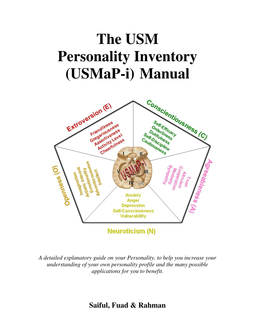 (PDF) The USM Personality Inventory (USMaP-i) Manual