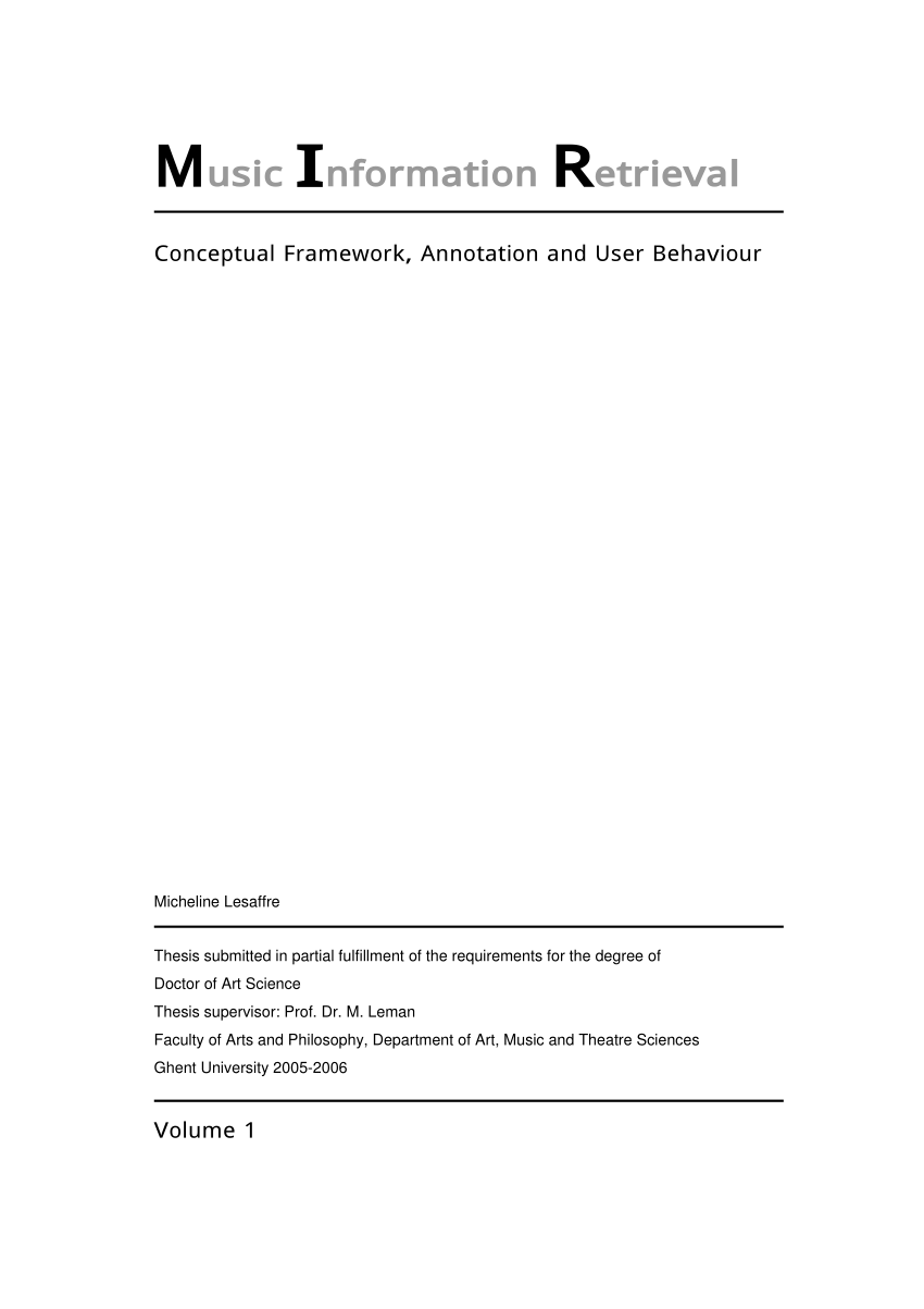 PDF) Music Information Retrieval - Conceptual Framework ...
