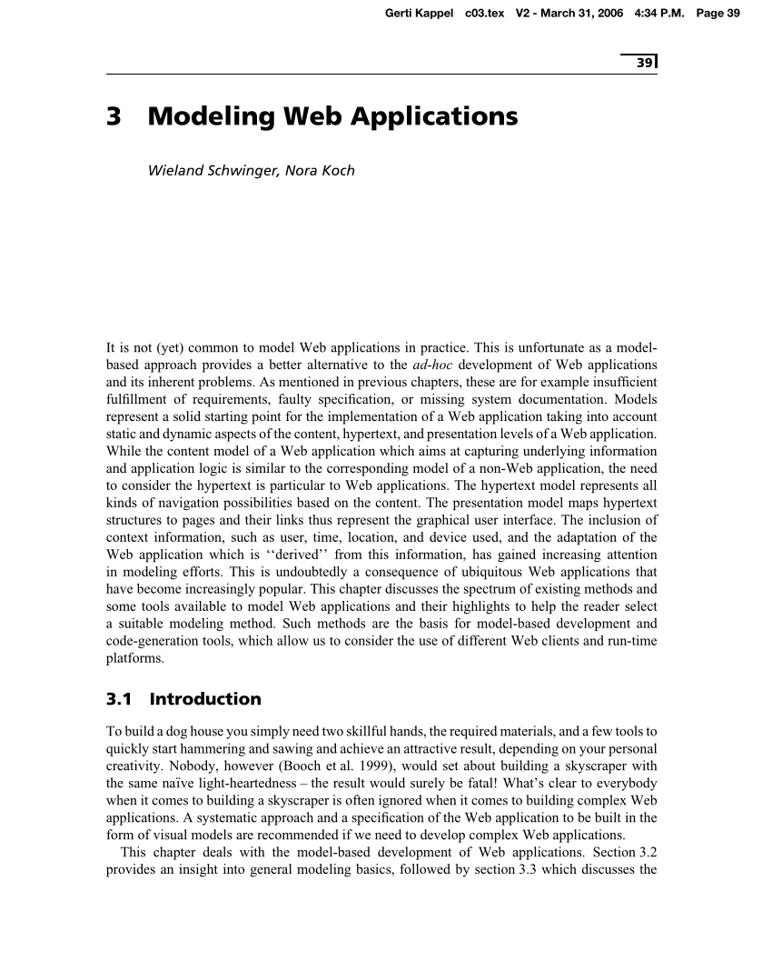 (PDF) Modeling Web Applications