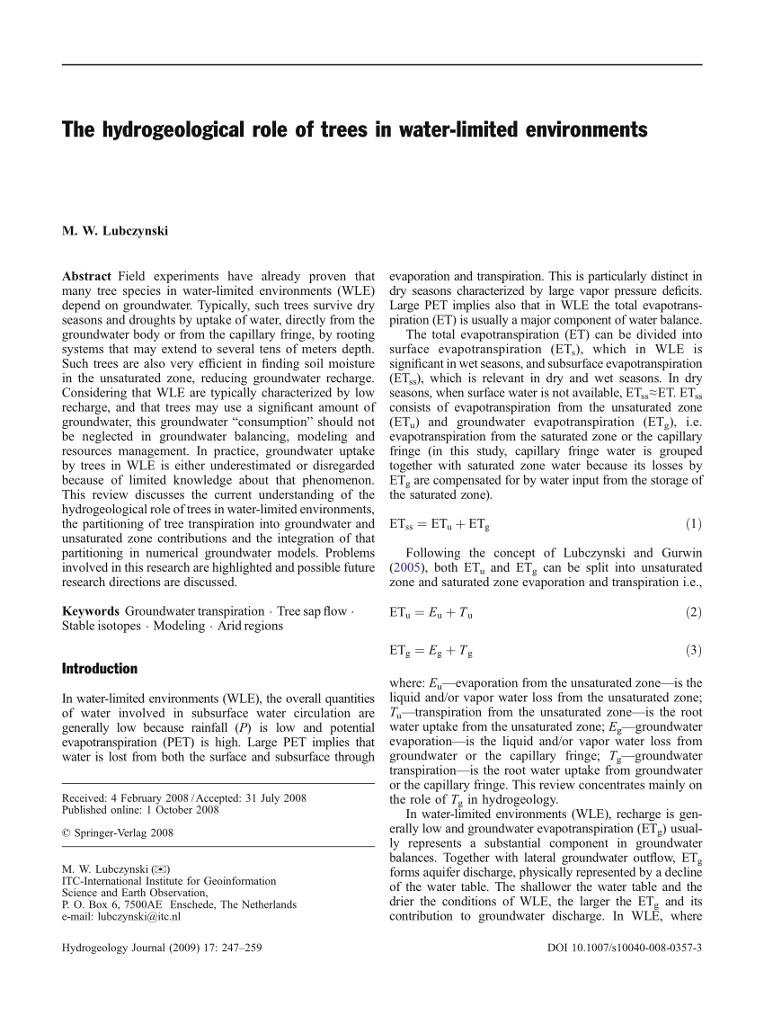 A field investigation of phreatophyte‐induced fluctuations in the water  table - Butler - 2007 - Water Resources Research - Wiley Online Library