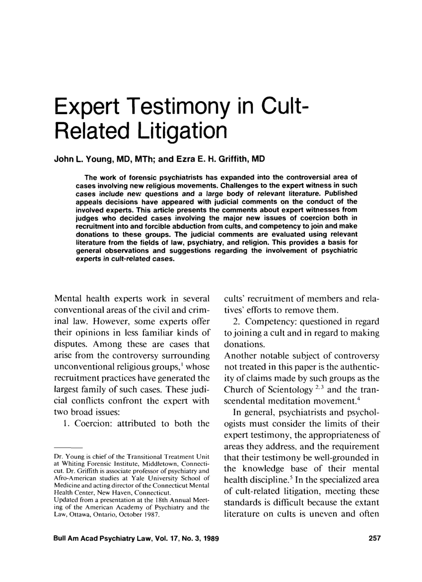 expert testimony