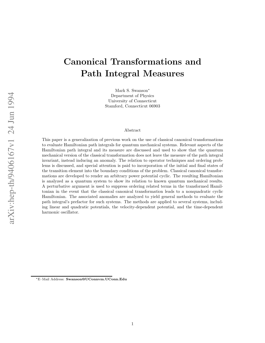 pdf-canonical-transformations-and-path-integral-measures