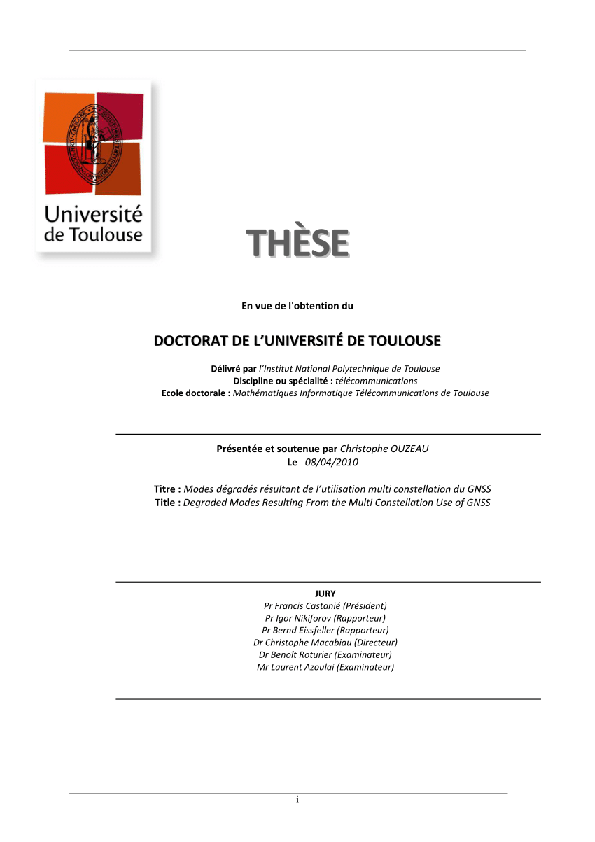 Pdf Degraded Modes Resulting From The Multiconstellation Use Of Gnss