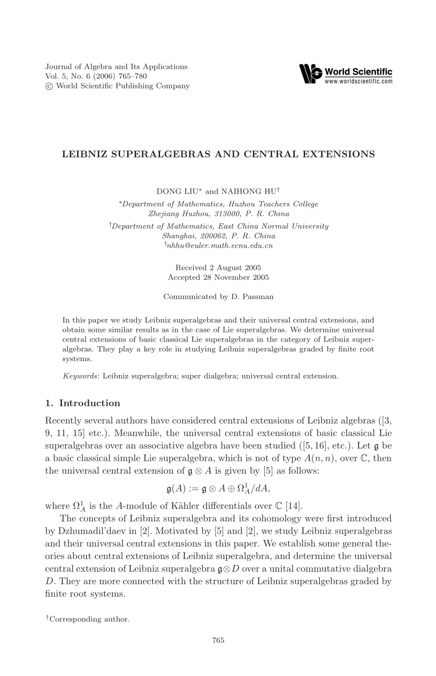 Pdf Leibniz Superalgebras And Central Extensions