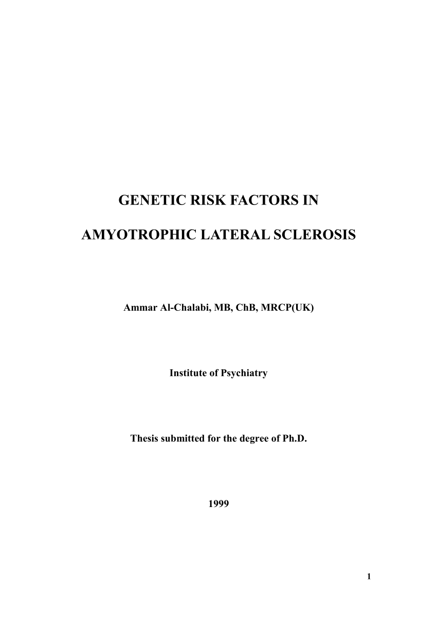 medical letter airline refund amyotrophic Risk in (PDF) lateral factors sclerosis