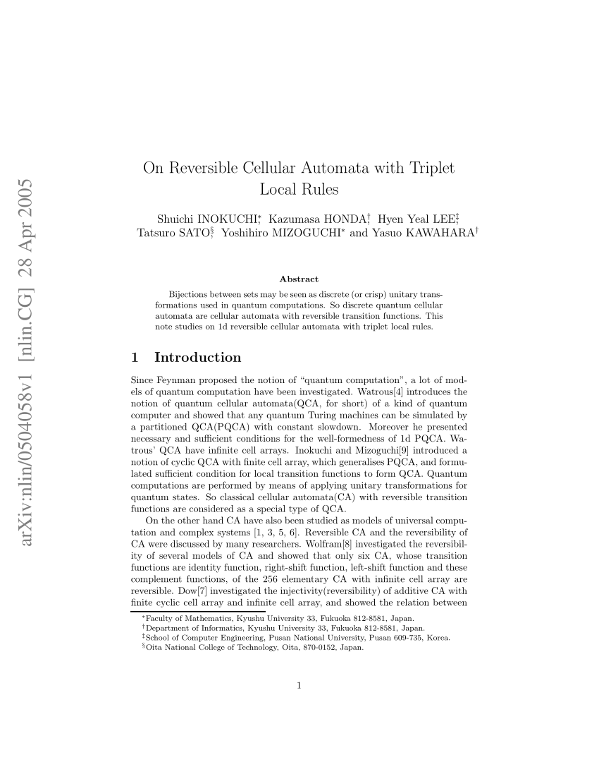 Computational Analysis Of Cellular Automata With Triplet Transition Rule Request Pdf