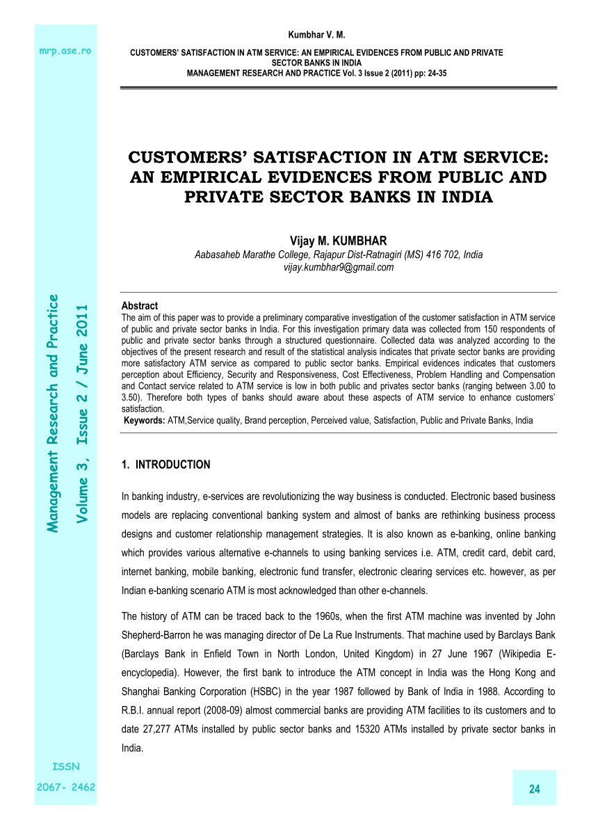 literature review on atm services