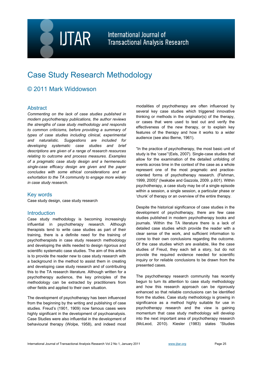 case study on research methodology