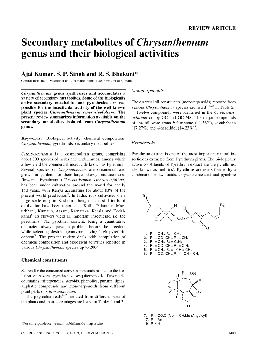 research paper on secondary metabolites