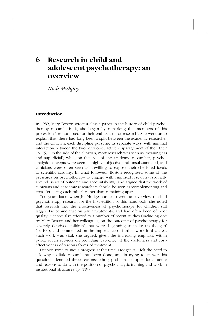 essential research findings in child and adolescent counselling and psychotherapy