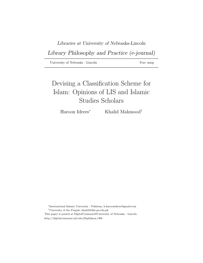 phd thesis islamic studies pdf