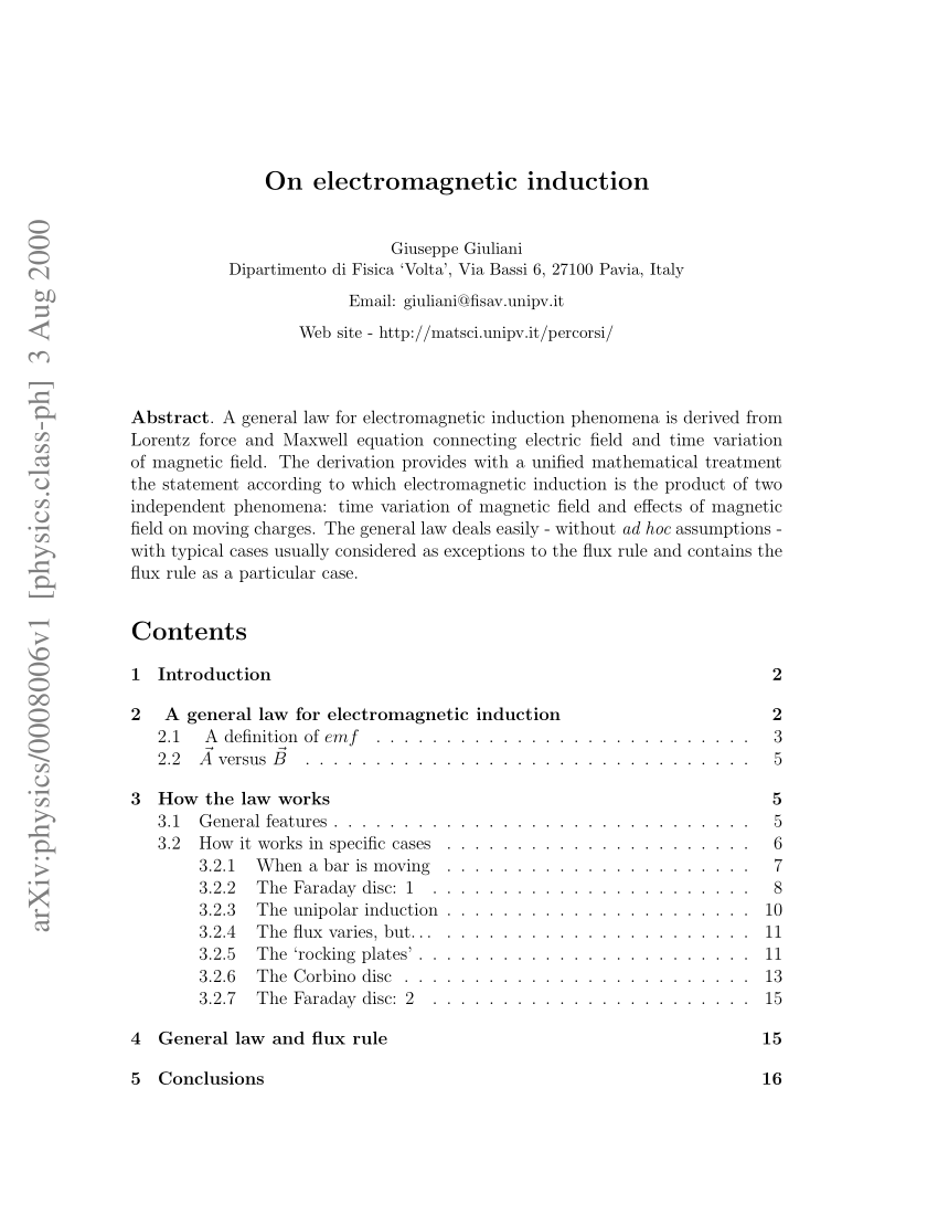 Electromagnetic induction pdf