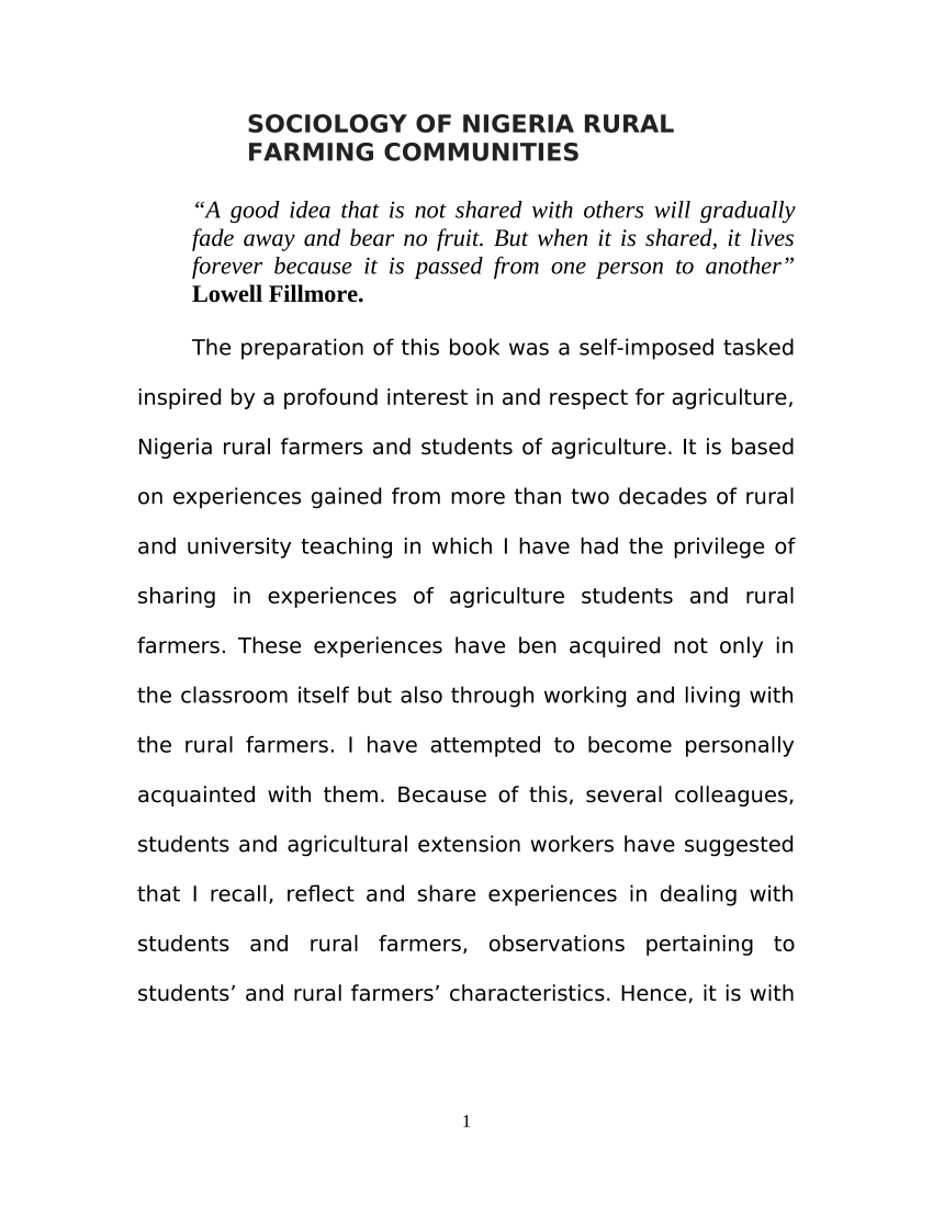 essay on farming in nigeria