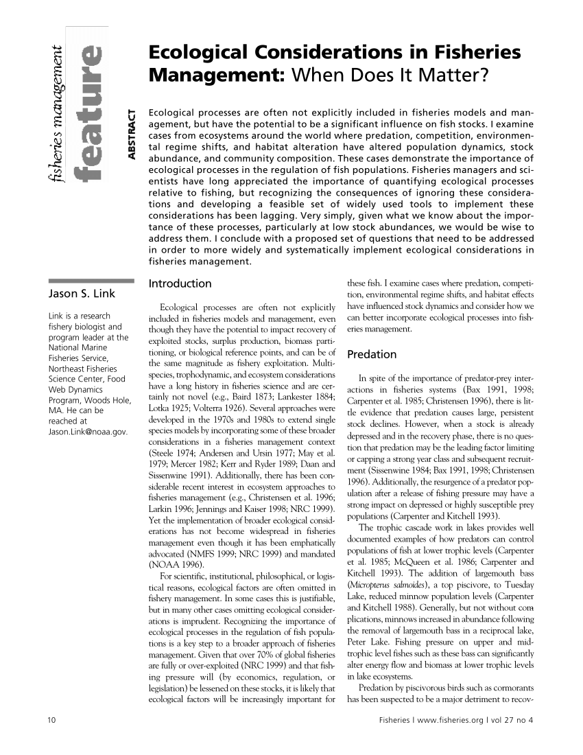 Stock–Yield Model for a Fish with Variable Annual Recruitment - Donald -  2005 - North American Journal of Fisheries Management - Wiley Online Library