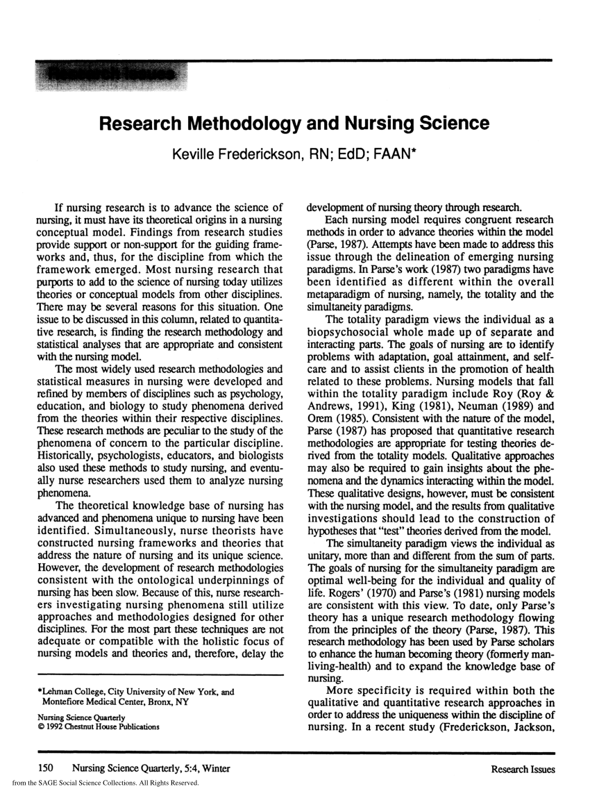 research methodology in nursing