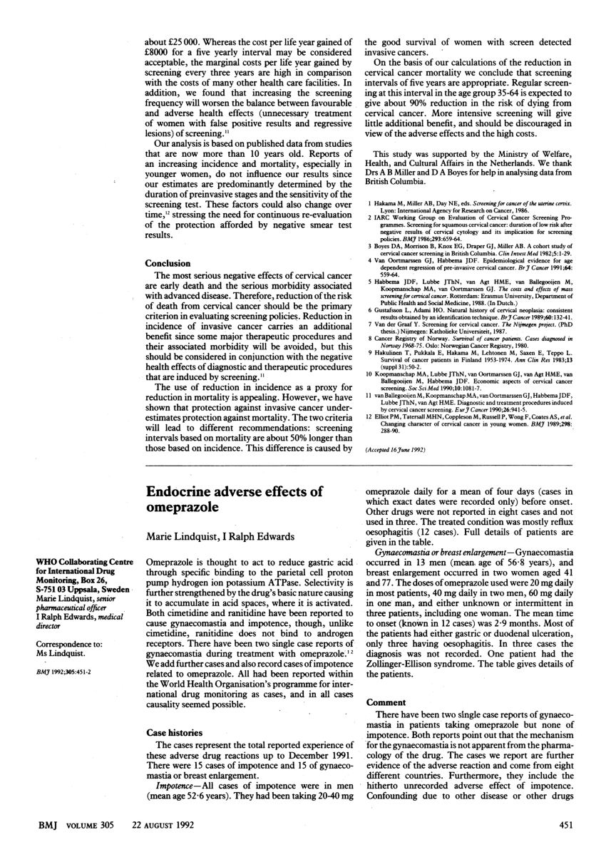 PDF Endocrine effects of omeprazole