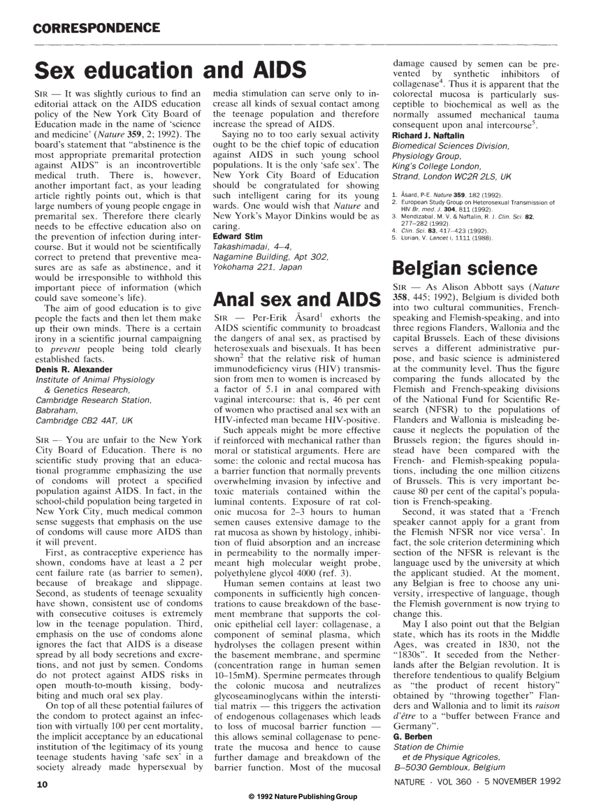 PDF) Anal sex and AIDS.