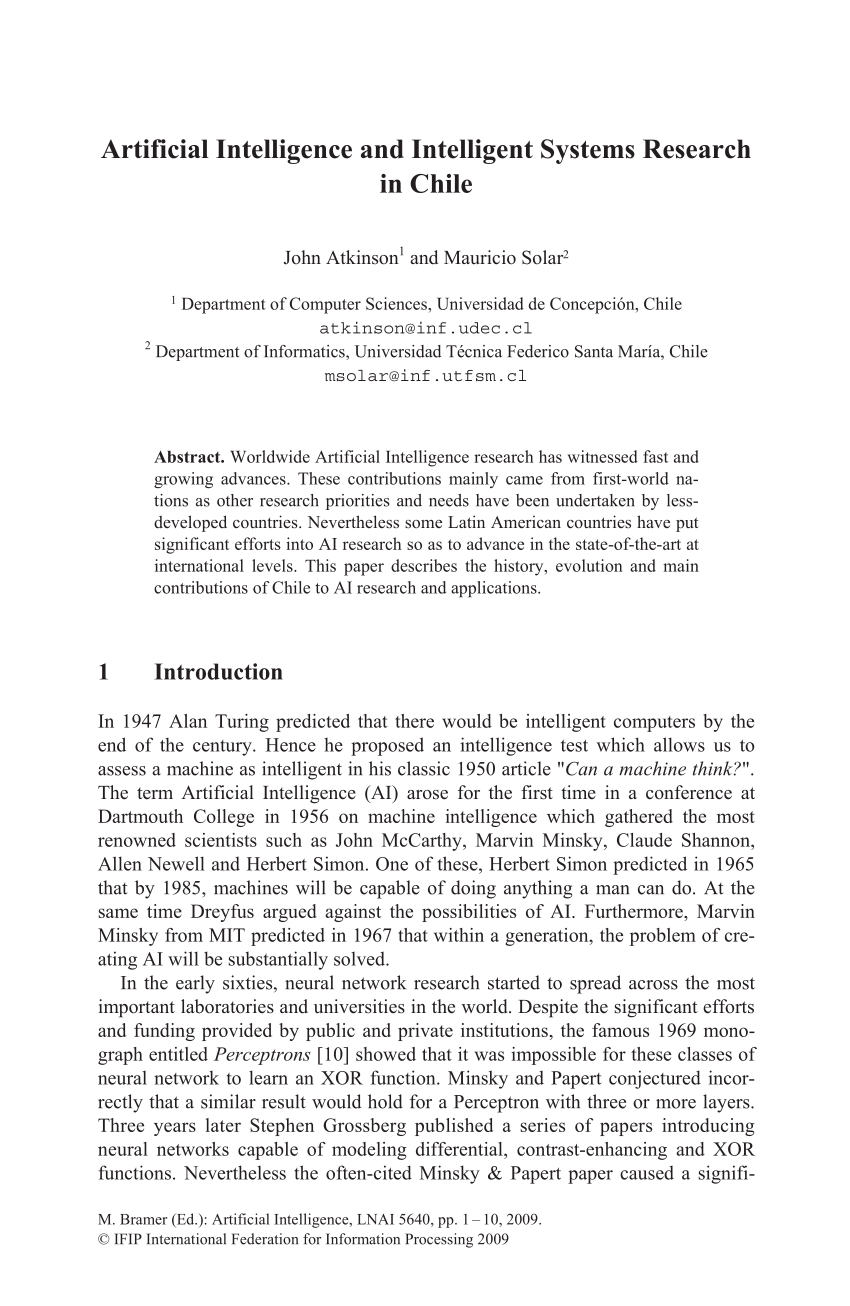 simple research paper on artificial intelligence