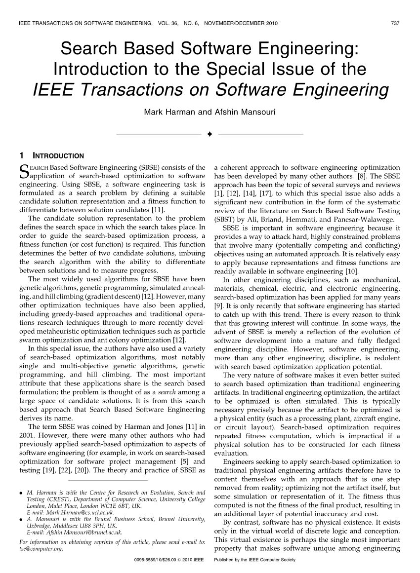 research papers on software engineering