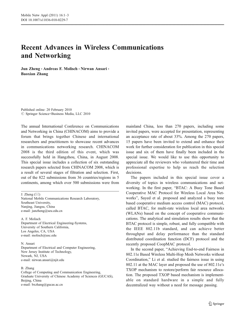 research articles on wireless communication