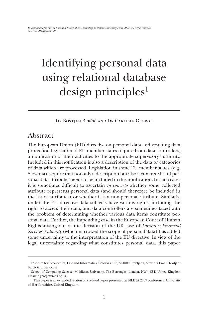 relational database design principles