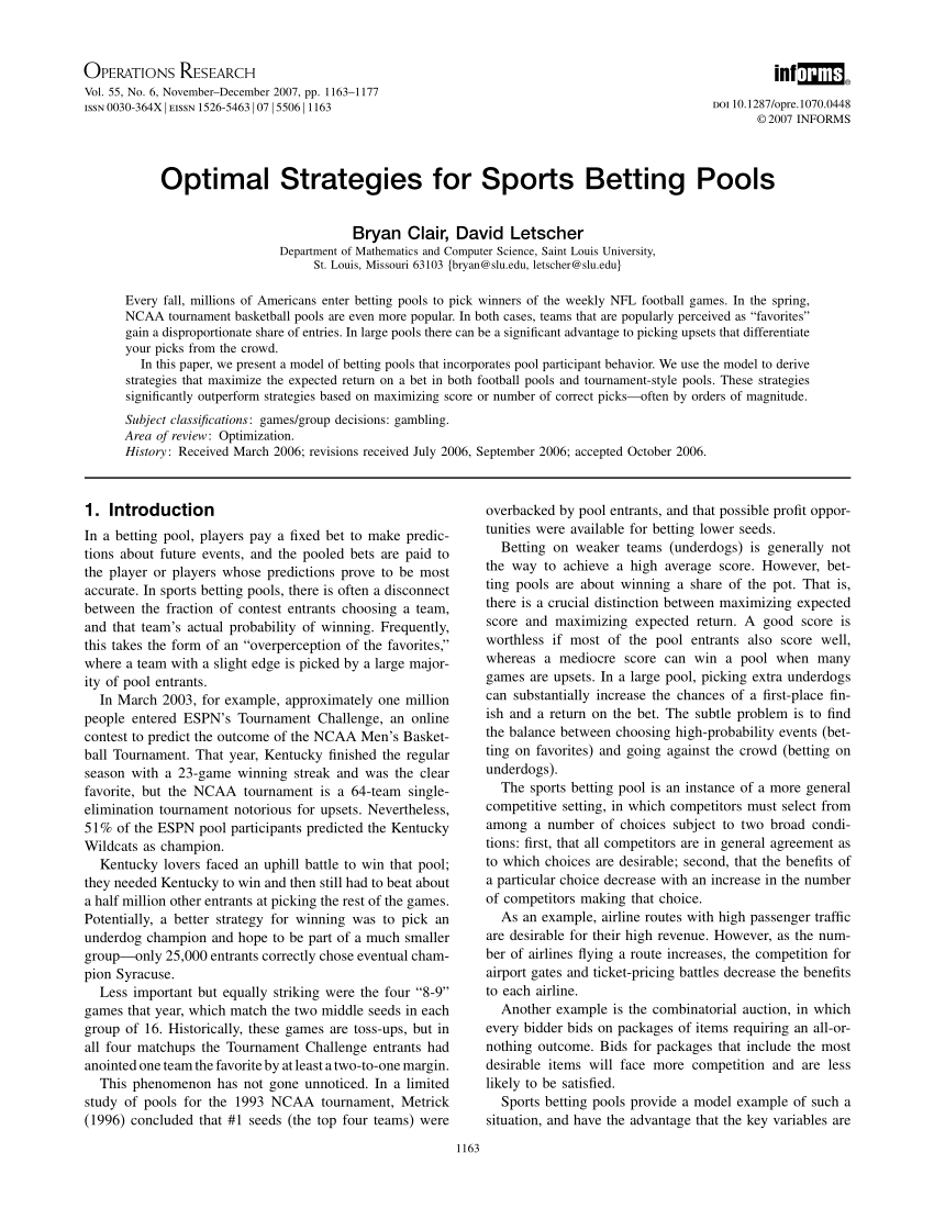 Football Pool Strategy: 3 Factors The Pros Use To Win Notes from