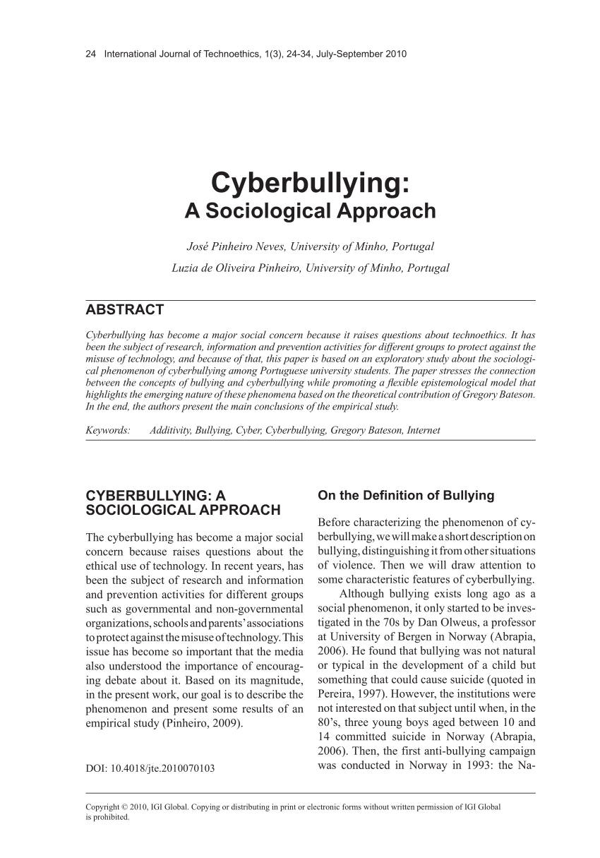 title for research paper about cyberbullying