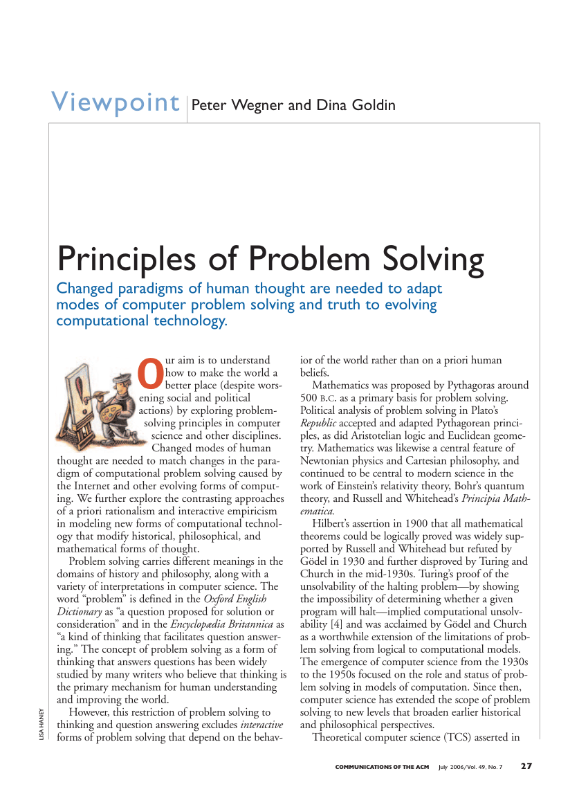 theories of problem solving pdf
