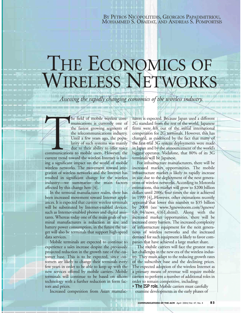 research paper of wireless network