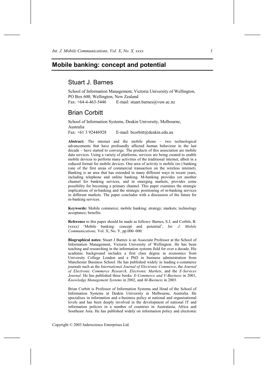 mobile banking research paper