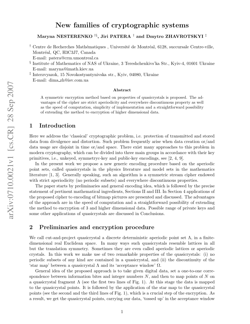 crypto families pdf