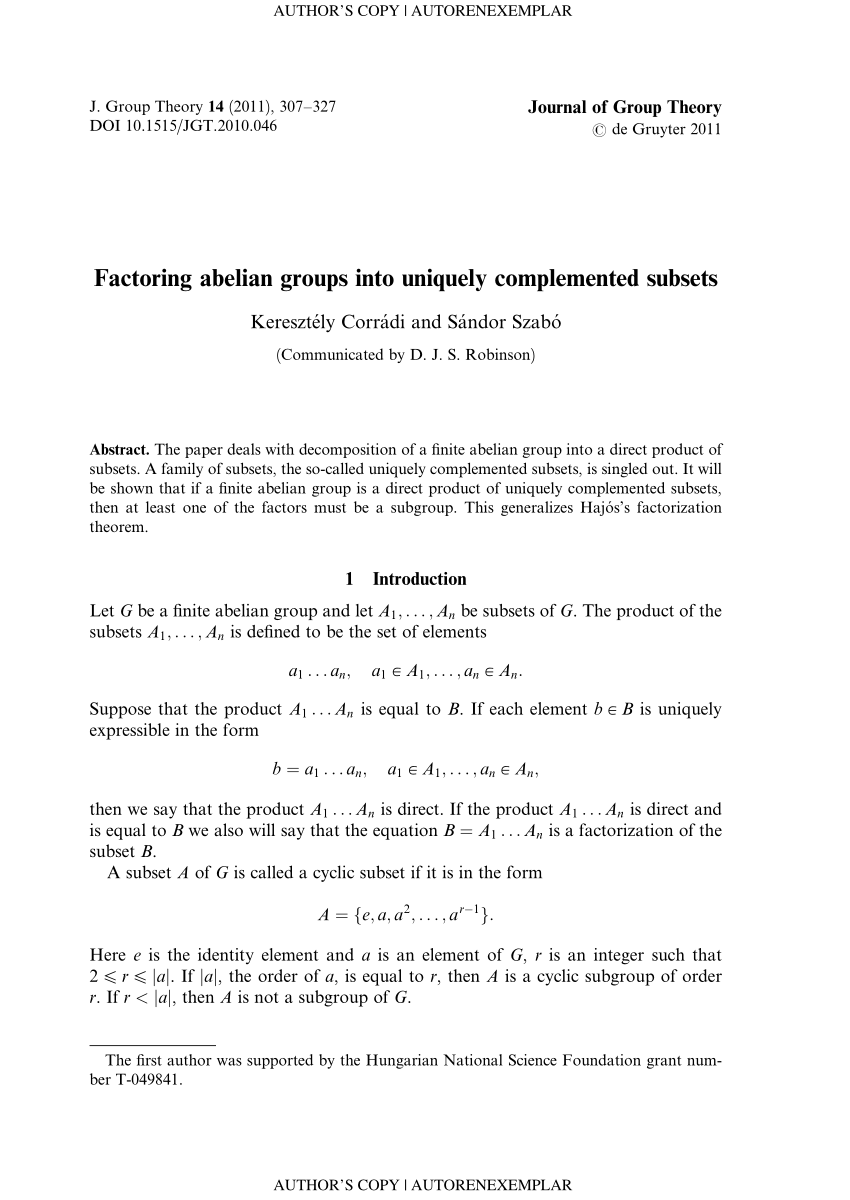 Pdf Factoring Finite Abelian Groups By Subsets With Maximal Span