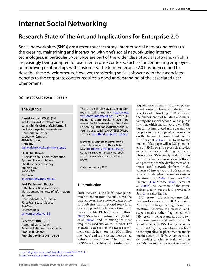 social networking research paper