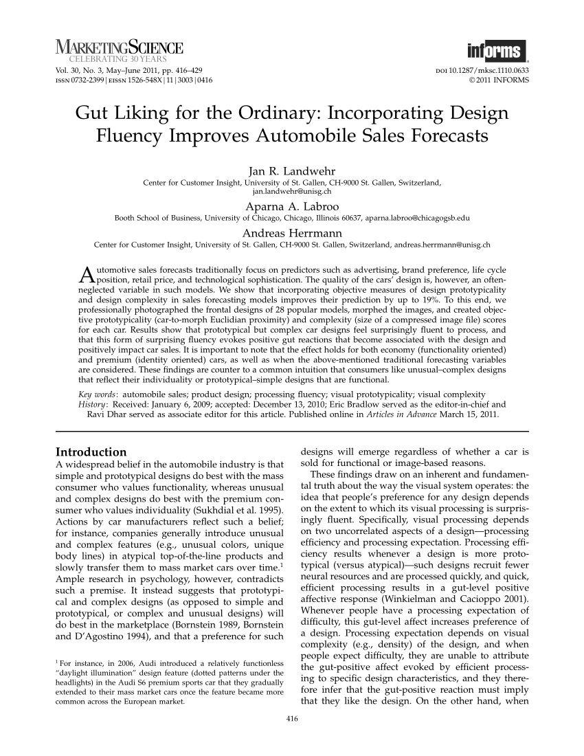 Pdf Gut Liking For The Ordinary Incorporating Design