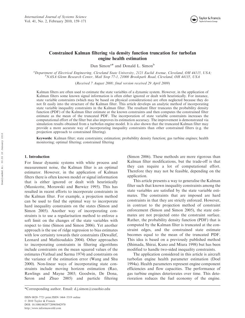 Kalman filter dan simon