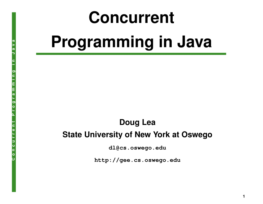 doug lea concurrent programming in java predicting outcomes