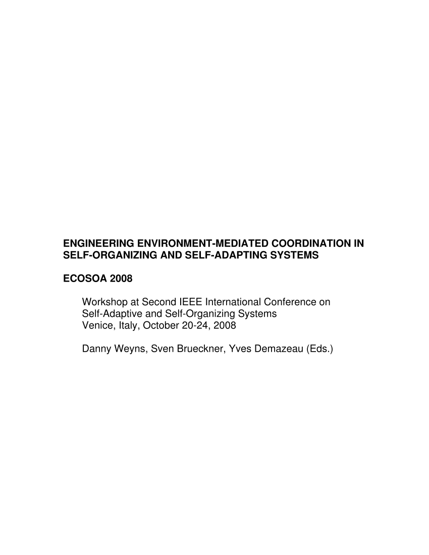 PDF) ASSL Specification of Emergent Self-Adapting Behavior for ...