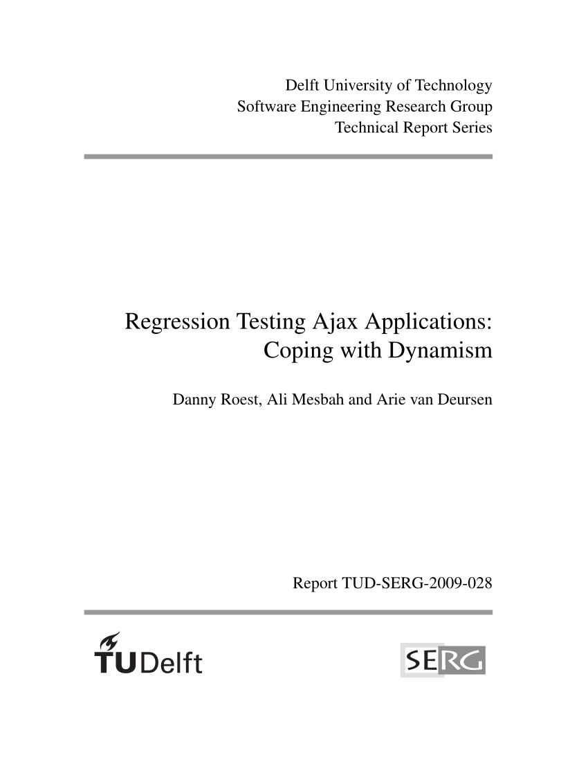 pdf) regression testing web applications