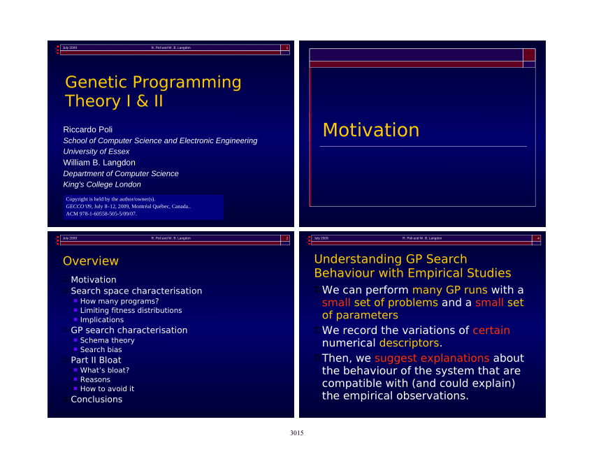 literature review genetic programming