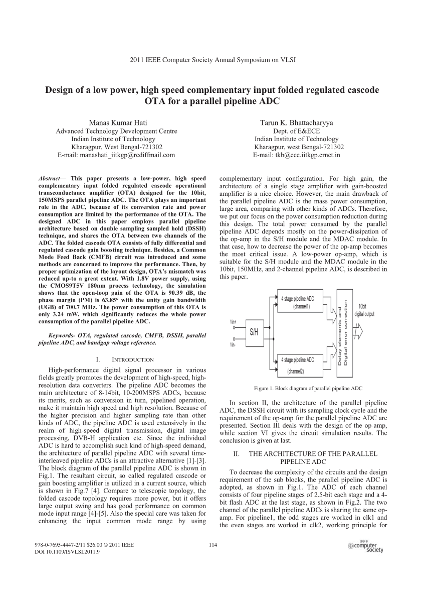 (PDF) Design of a Low Power, High Speed Complementary