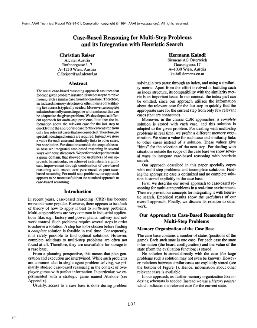 pdf-case-based-reasoning-for-multi-step-problems-and-its-integration