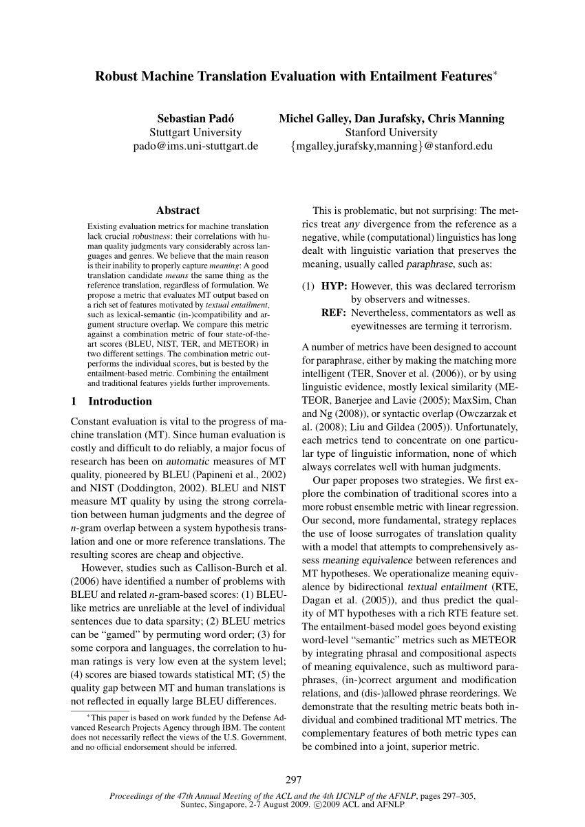 Pdf Robust Machine Translation Evaluation With Entailment - hindi meaning of robustness