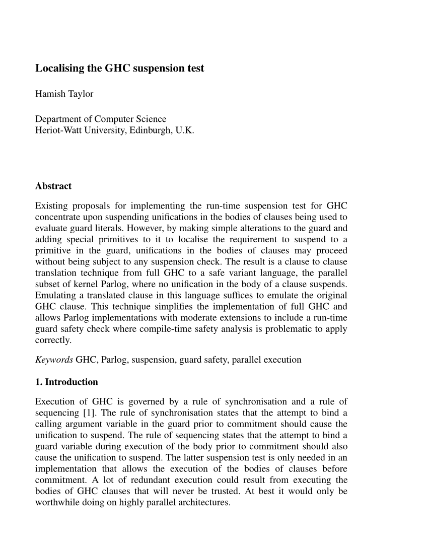 (PDF) Localizing the GHC Suspension Test.