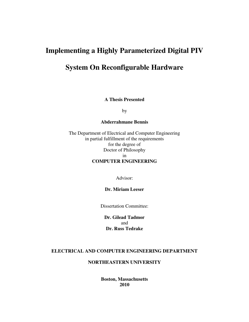 PDF) Implementing a Highly Parameterized Digital PIV System On ...