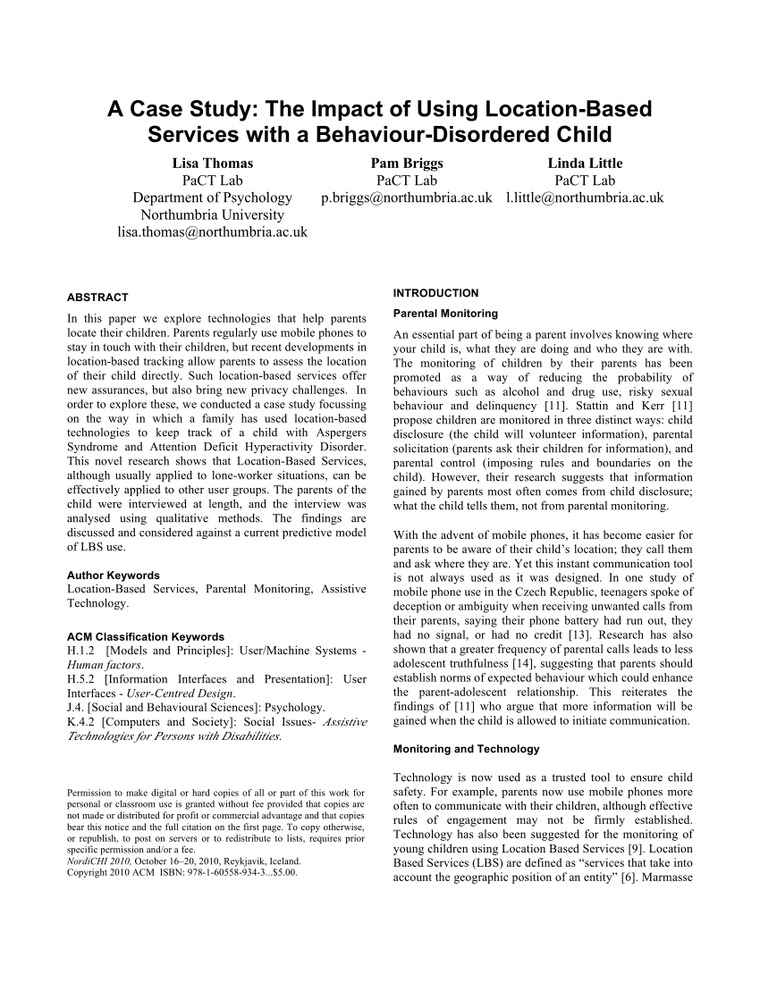 PDF) A case study: The impact of using location-based services