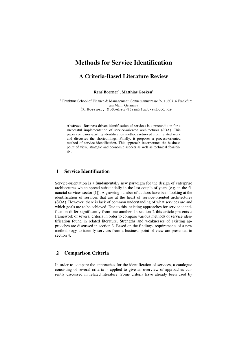 literature review on service delivery pdf